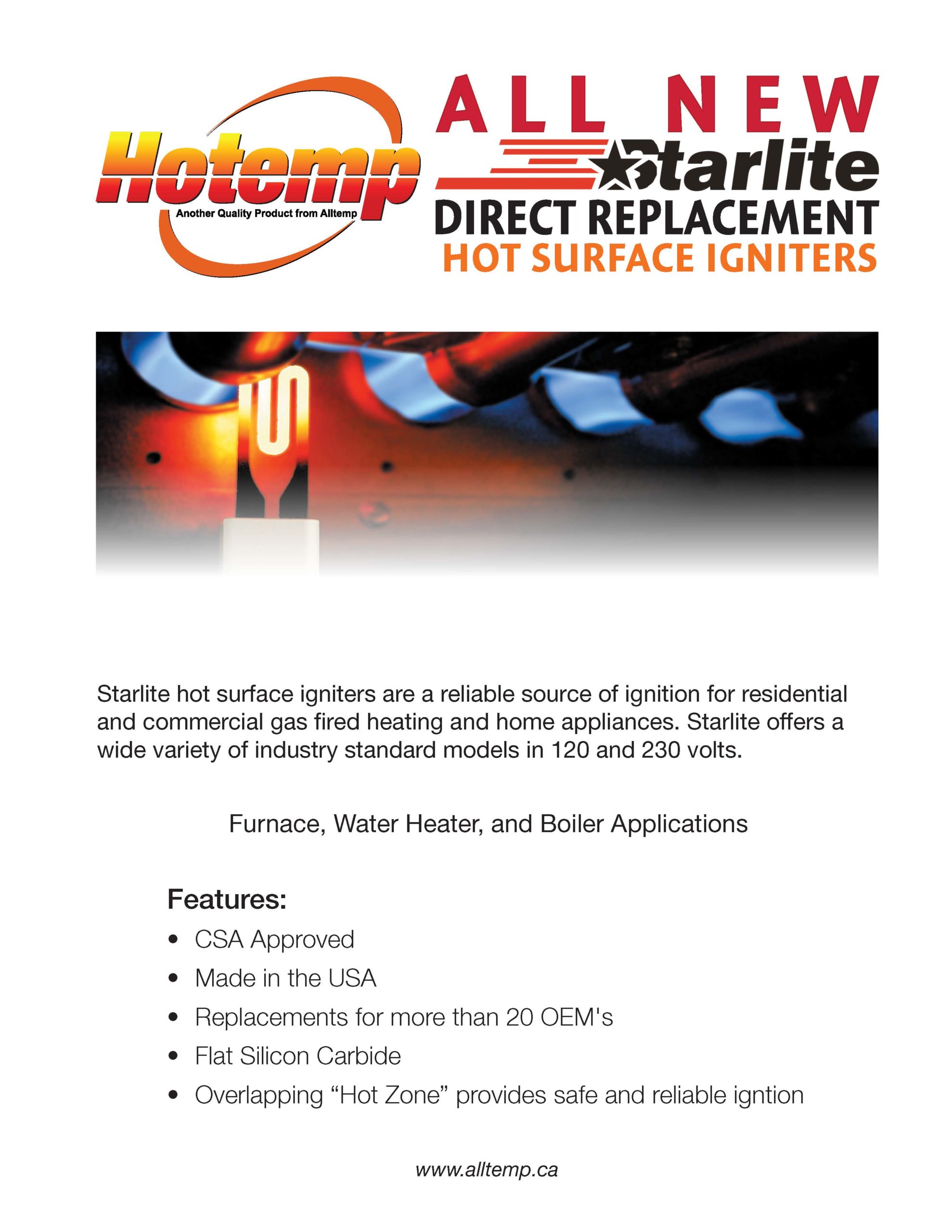 StarliteHotSurfaceIgniterFlyer ALLTEMP